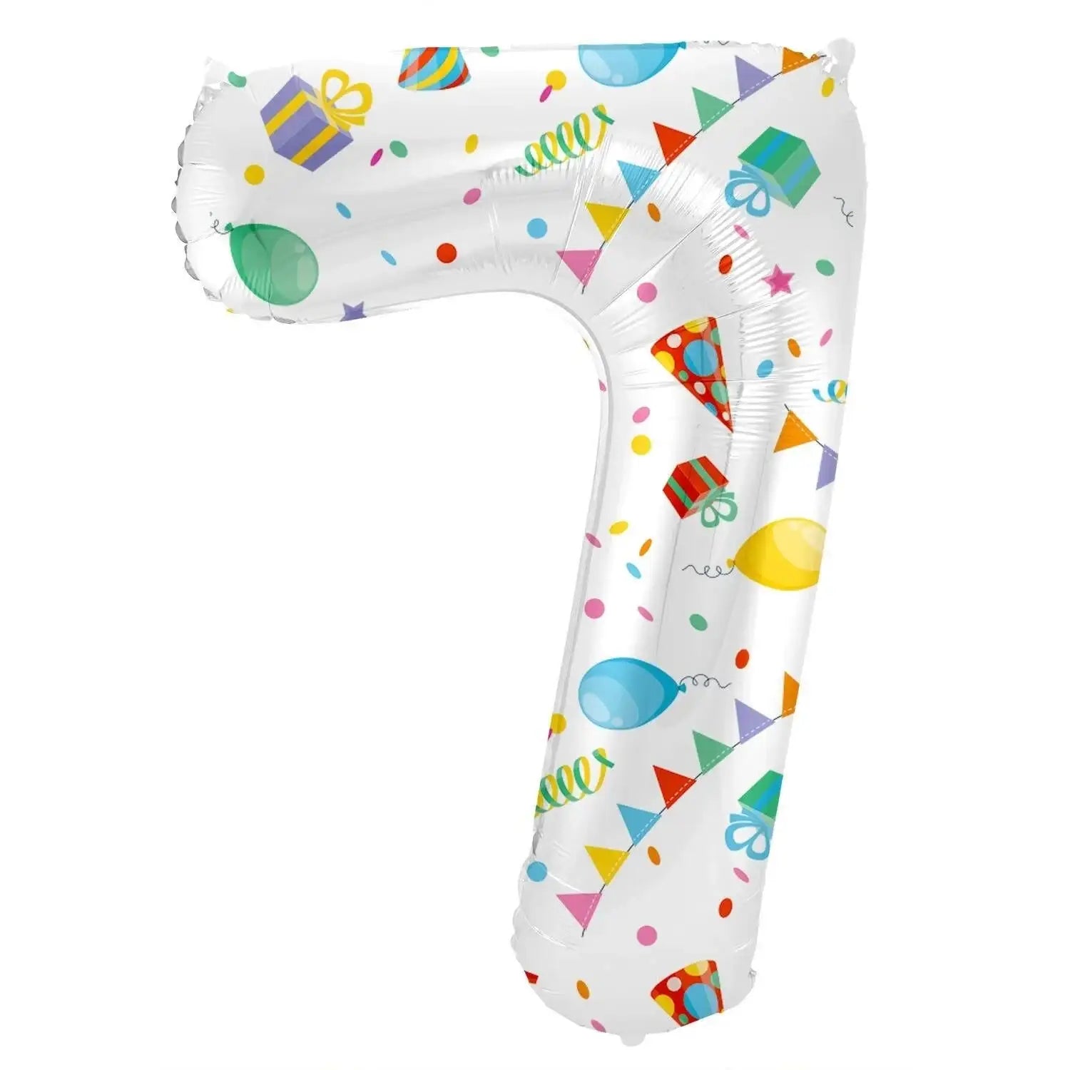 Cijfer Ballon 7 - Joyful Party - 86 cm - Ballonnenshop.nl