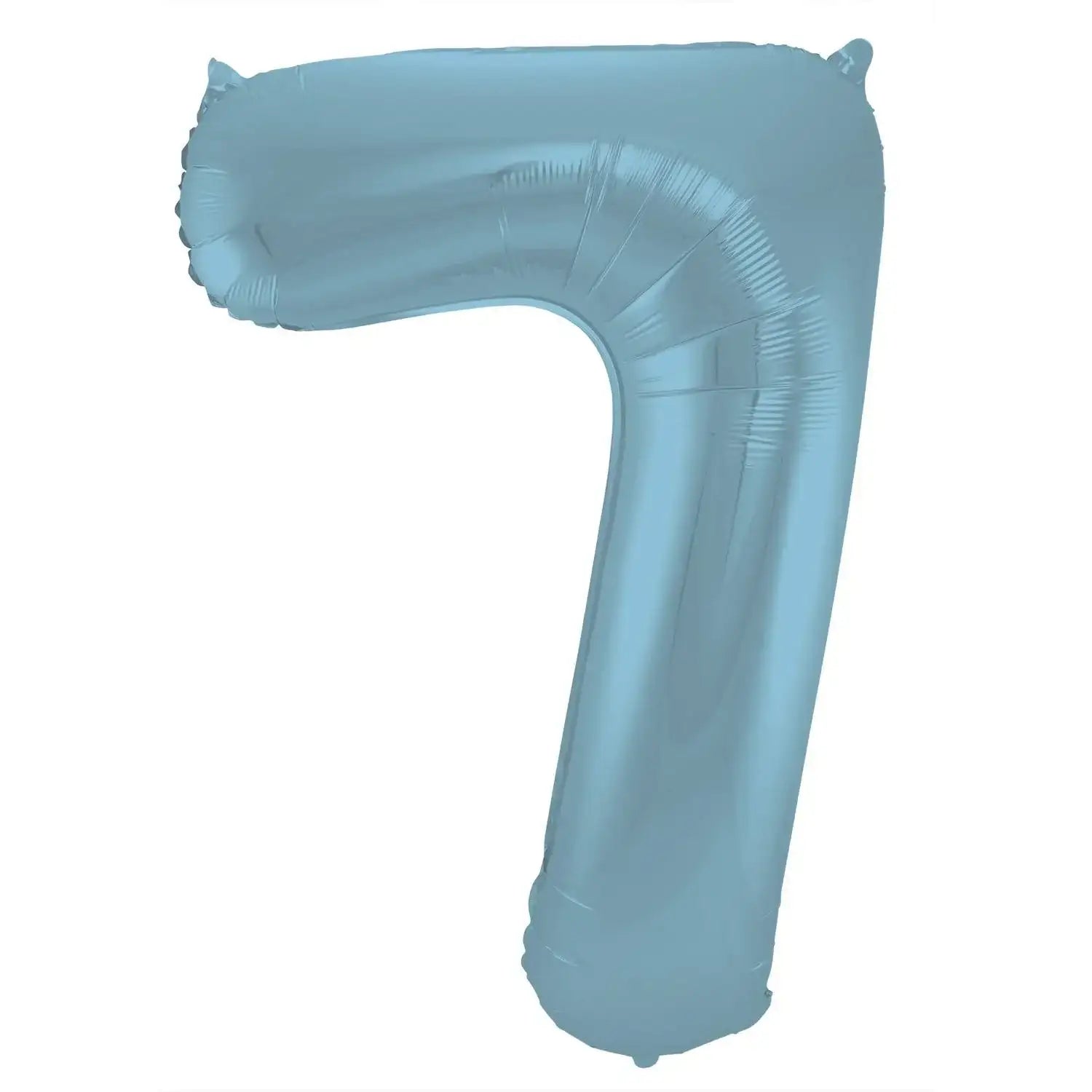 Cijfer Ballon 7 - Pastel Blauw - 86 cm - Ballonnenshop.nl