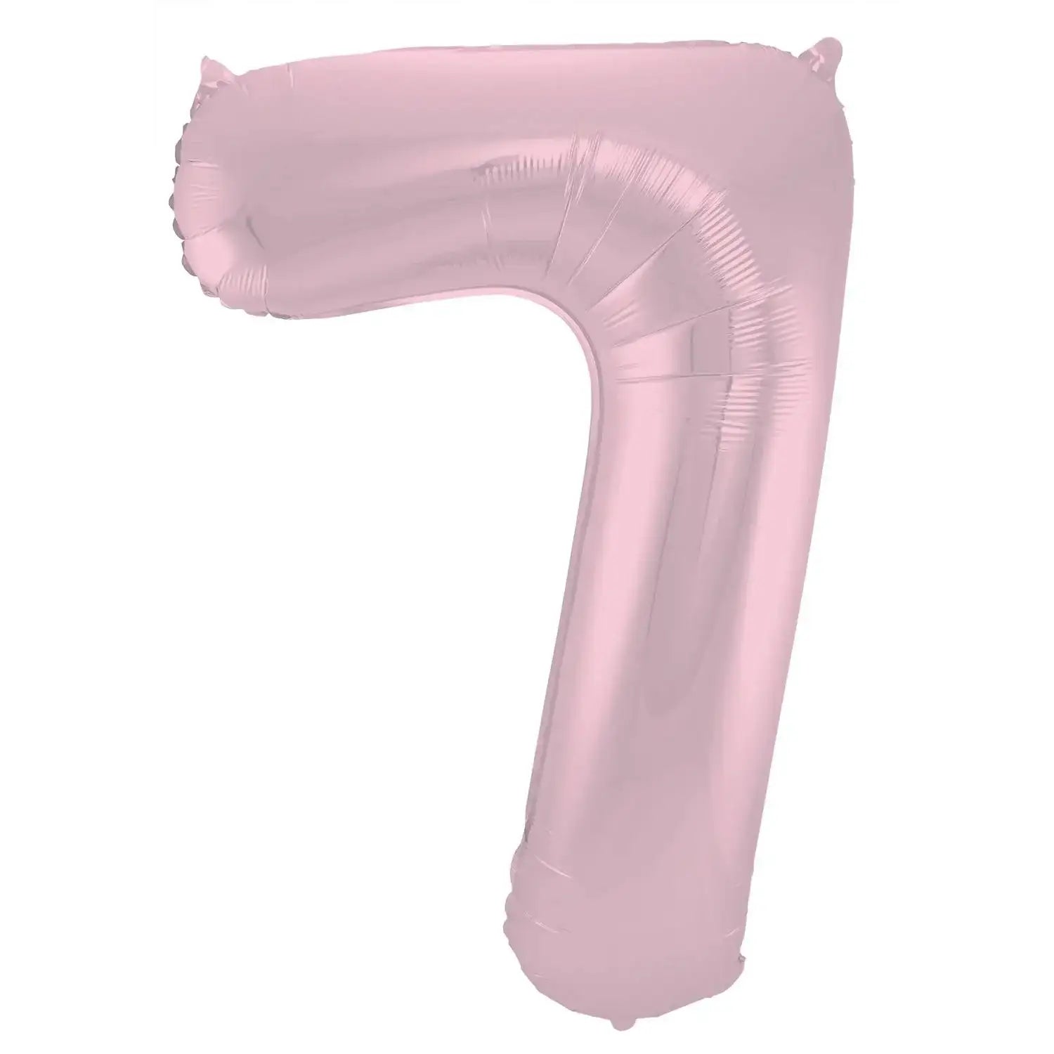 Cijfer Ballon 7 - Pastel Roze - 86 cm - Ballonnenshop.nl