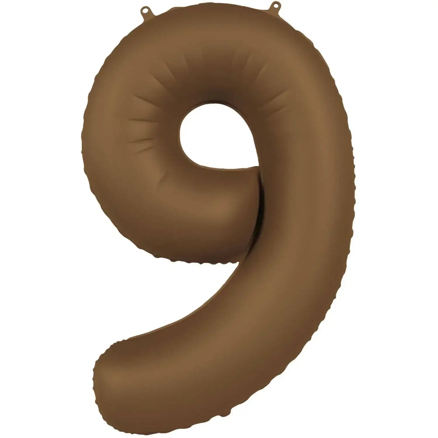 Cijfer Ballon 9 - Bruin - 86 cm - Ballonnenshop.nl