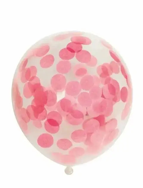 Confetti Ballonnen - Baby Roze - 6 stuks - 30 cm - Ballonnenshop.nl