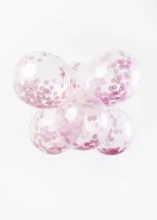 Confetti Ballonnen - Baby Roze - 6 stuks - 30 cm - Ballonnenshop.nl
