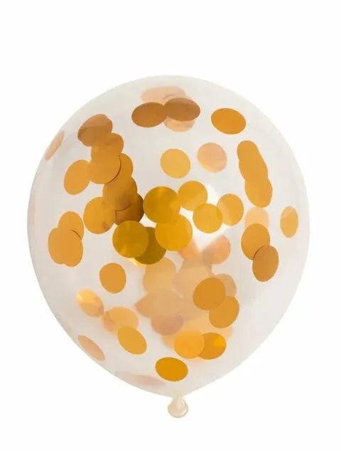 Confetti Ballonnen Goud - 6 stuks - 30 cm - Ballonnenshop.nl