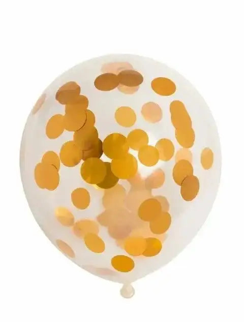 Confetti Ballonnen Goud - 6 stuks - 30 cm - Ballonnenshop.nl