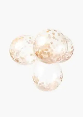 Confetti Ballonnen - Rose Goud - 6 stuks - 30 cm - Ballonnenshop.nl