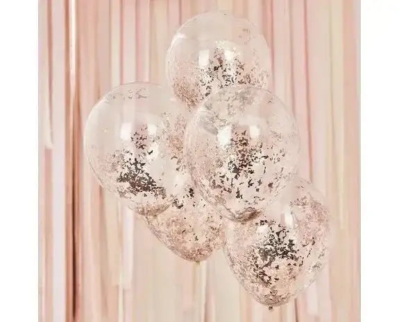 Confetti Ballonnen Rose Goud - Mix It Up - 5 stuks - 30 cm - Ballonnenshop.nl