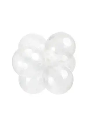 Confetti Ballonnen - Wit - 6 stuks - 30 cm - Ballonnenshop.nl