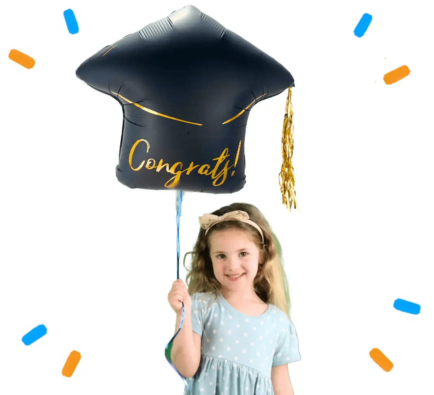 Congrats Hoed Helium Ballon - Gevuld Met Helium - 60 cm - Ballonnenshop.nl