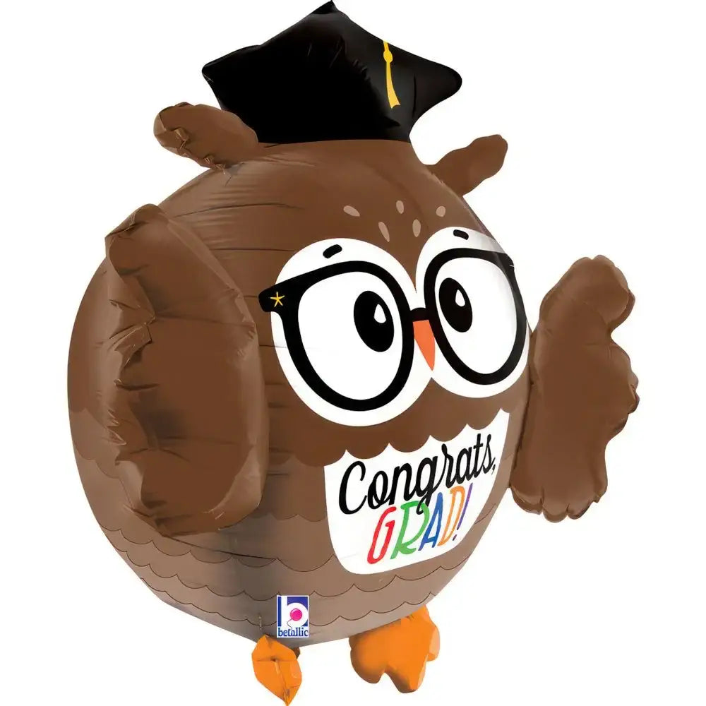 Congrats Uil Folie Ballon - 61 cm - Ballonnenshop.nl