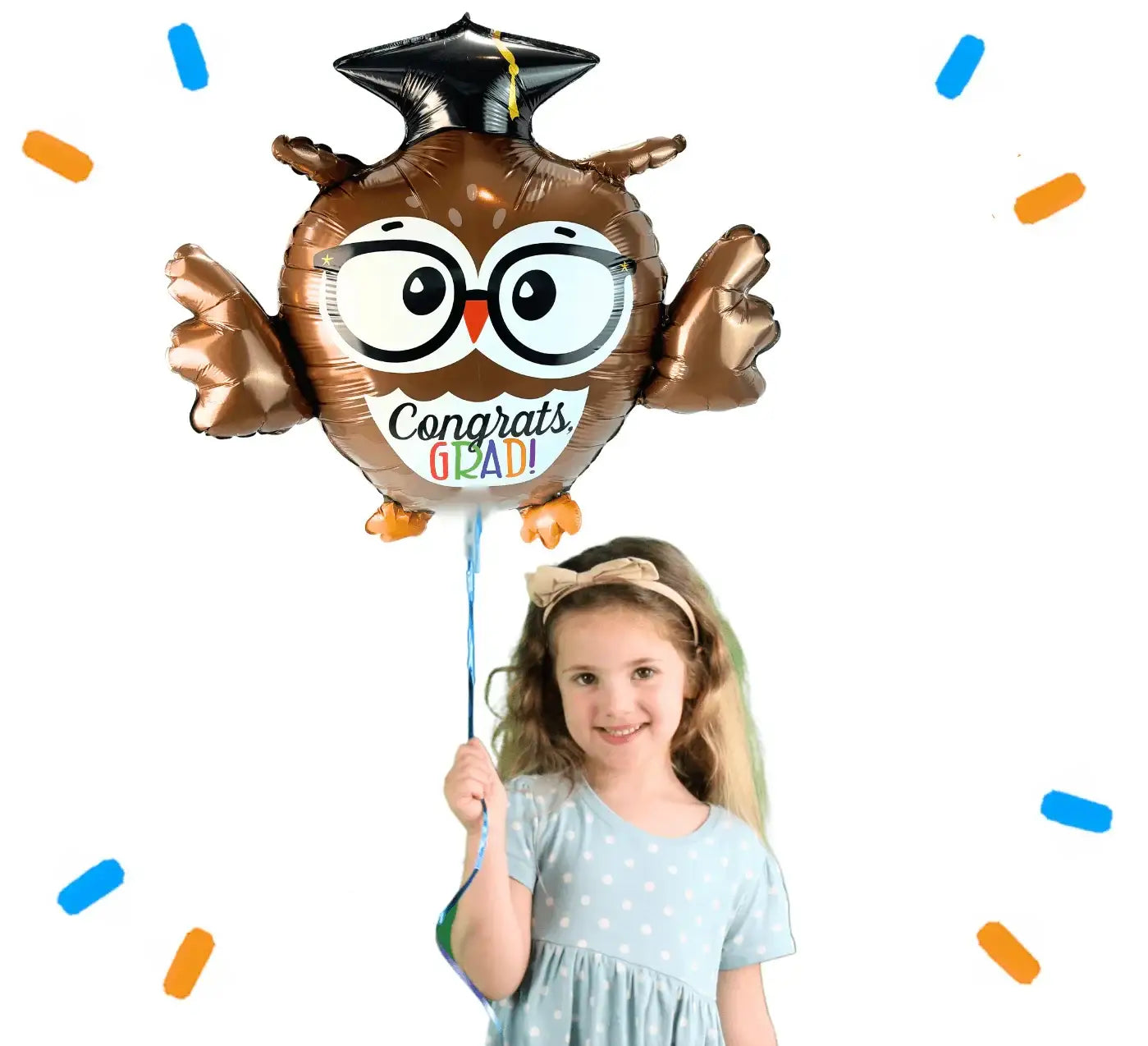 Congrats Uil Helium Ballon - Gevuld Met Helium - 61 cm - Ballonnenshop.nl