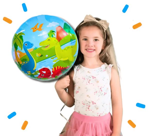 Dinosaurussen Helium Ballon - Gevuld Met Helium - 46 cm - Ballonnenshop.nl