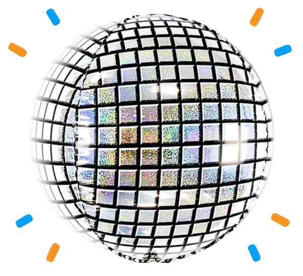 Discobal Helium Ballon - Gevuld Met Helium - 40 cm - Ballonnenshop.nl