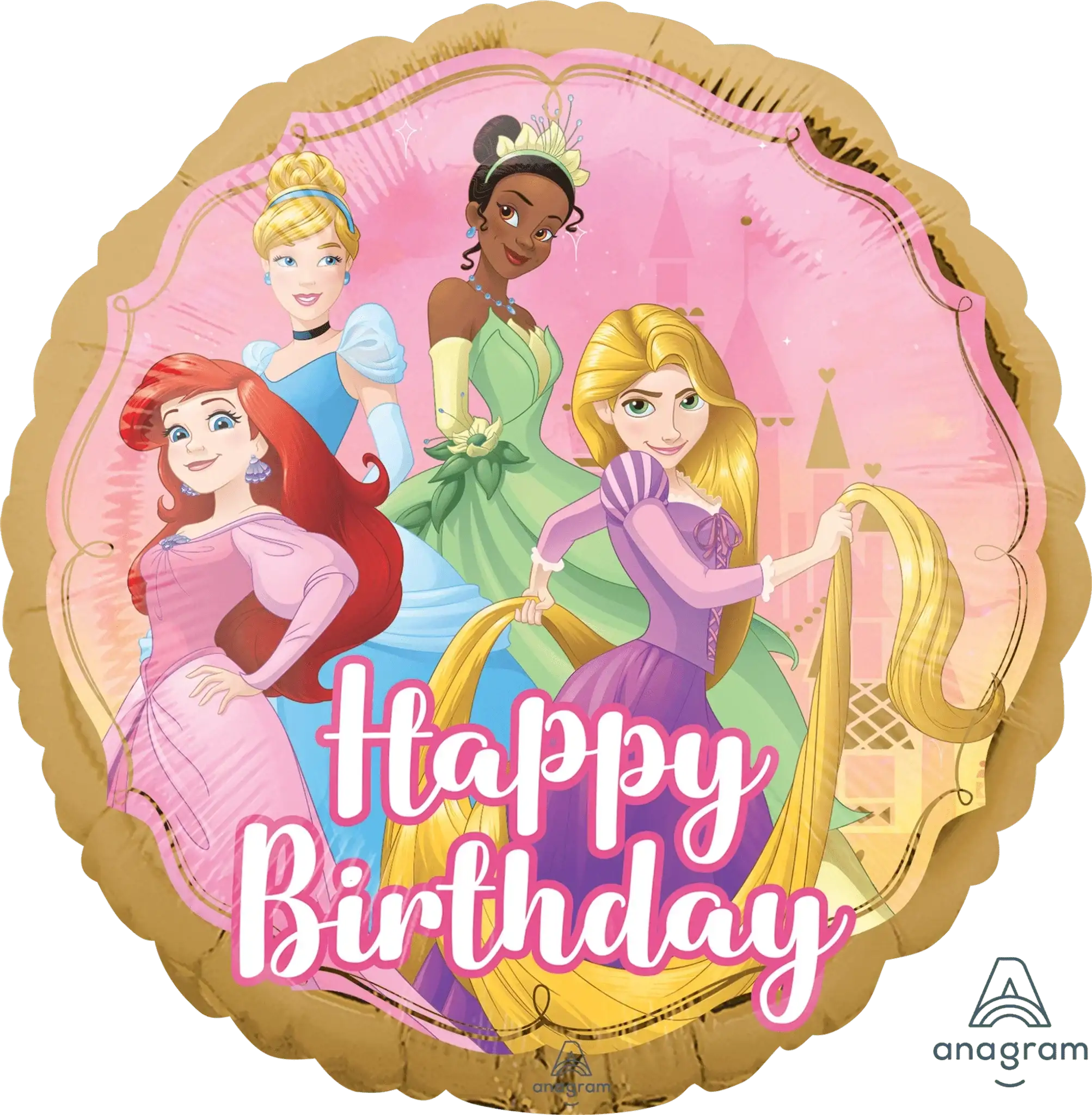Disney Prinsessen Happy Birthday Folie Ballon - 46 cm - Ballonnenshop.nl