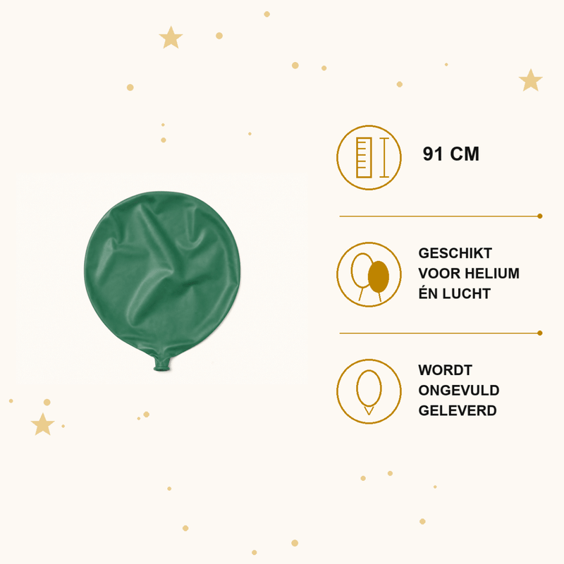 Donker Groene Mega Ballon XL 91 cm - Ballonnenshop.nl