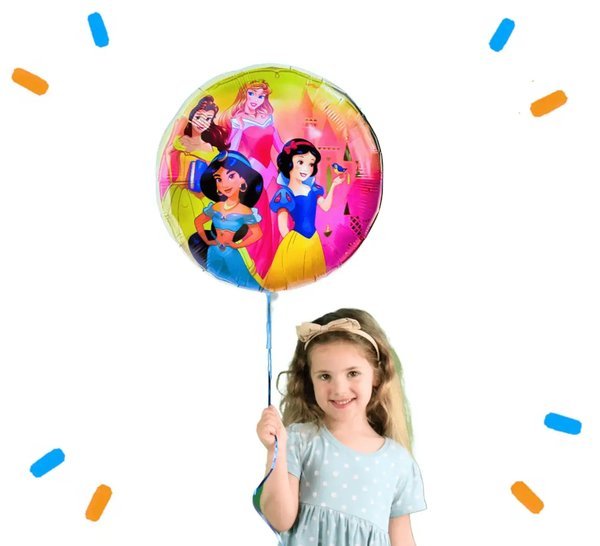 Doornroosje, Belle, Sneeuwwitje & Jasmine Disney Prinsessen Helium Ballon - Gevuld Met Helium - 46 cm - Ballonnenshop.nl