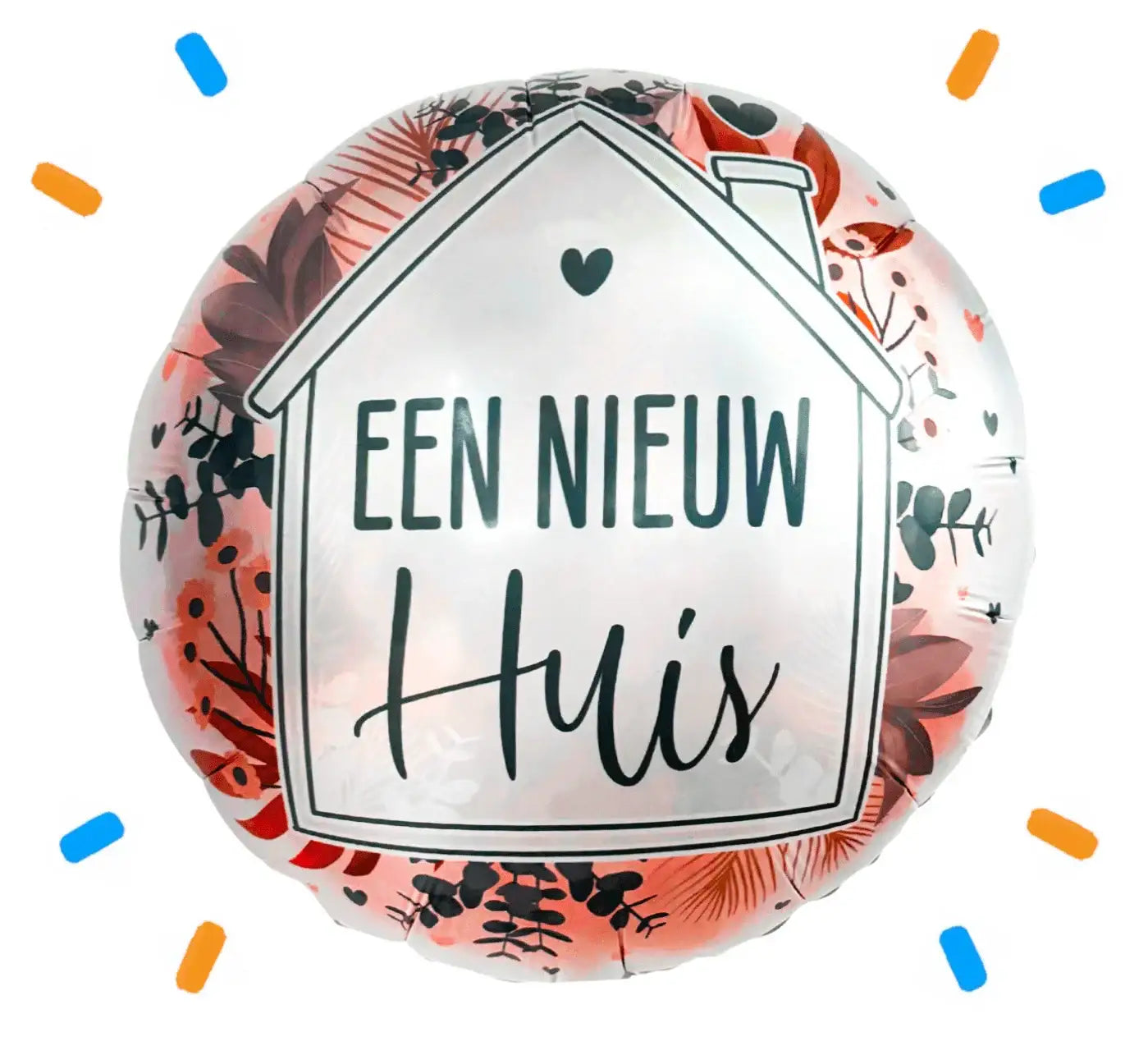 Een Nieuw Huis Helium Ballon - Gevuld Met Helium - 46 cm - Ballonnenshop.nl