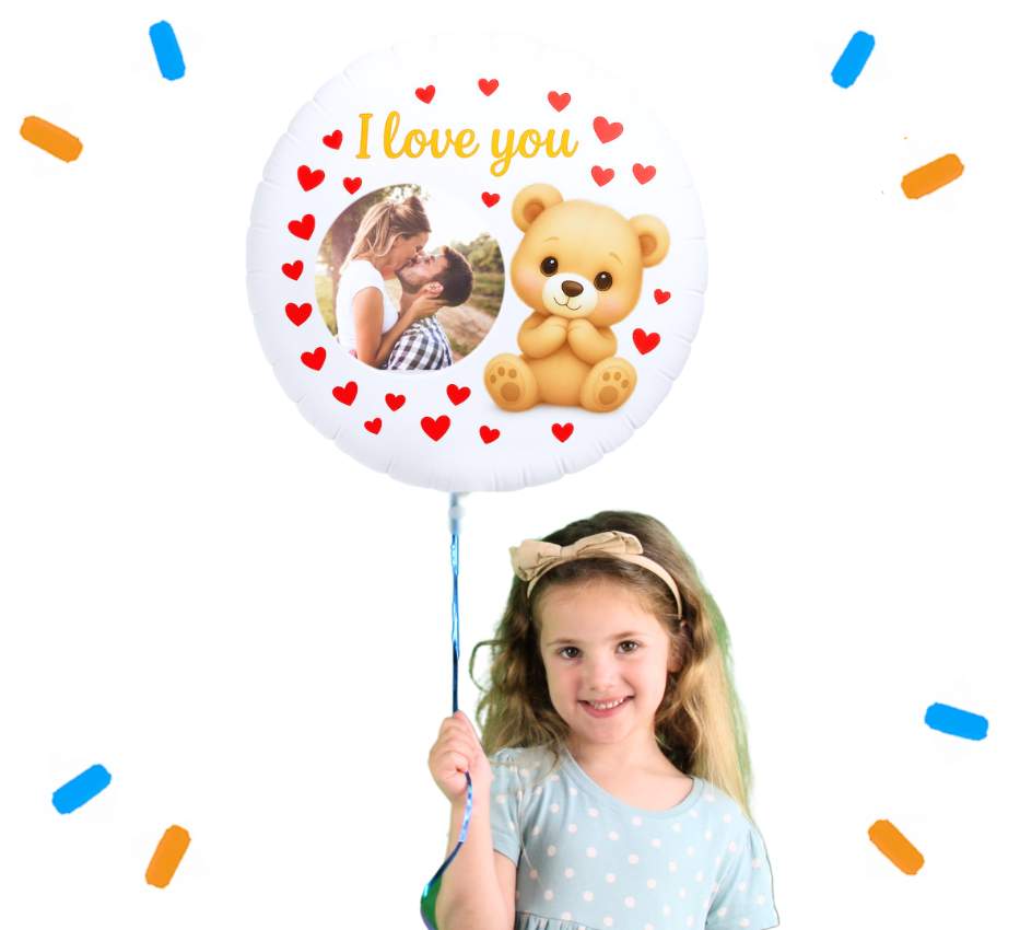 Eigen Foto I Love You Helium Ballon - 58 cm - Ballonnenshop.nl