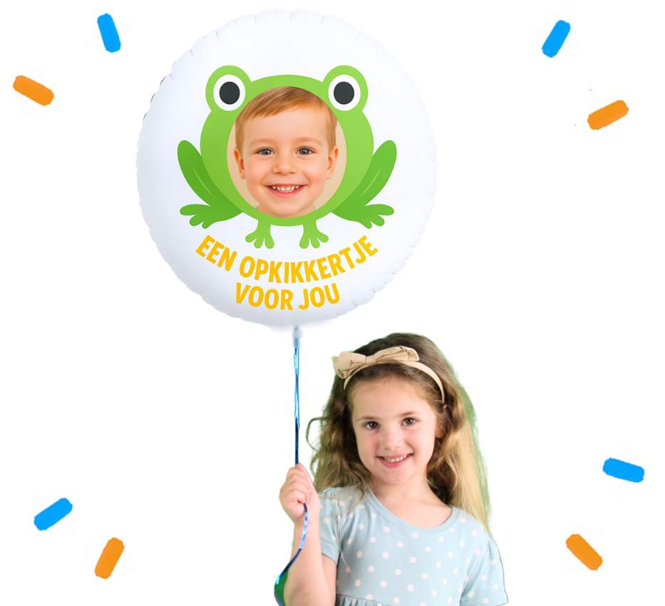 Eigen Foto Opkikkertje Voor Jou - Helium Ballon - 58 cm - Ballonnenshop.nl