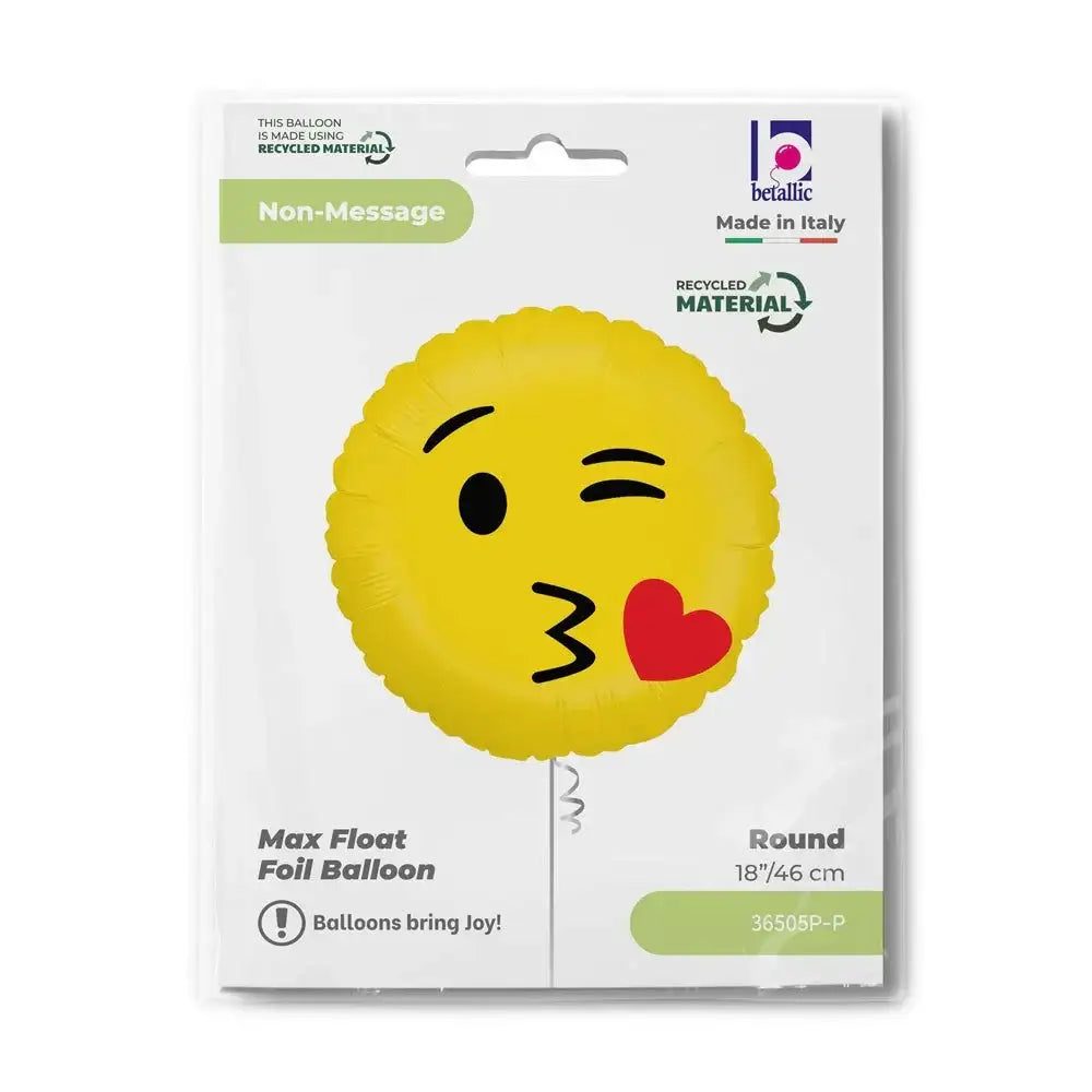 Emoji Kus Folie Ballon - 45 cm - Ballonnenshop.nl