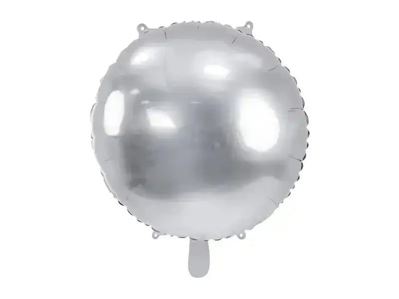 Folie Ballon Rond Zilver 45 cm - Ballonnenshop.nl