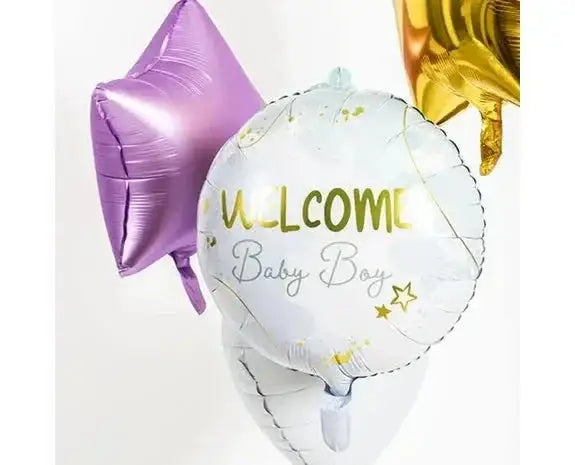 Folie Ballon Welcome Baby Boy - 45 cm - Ballonnenshop.nl