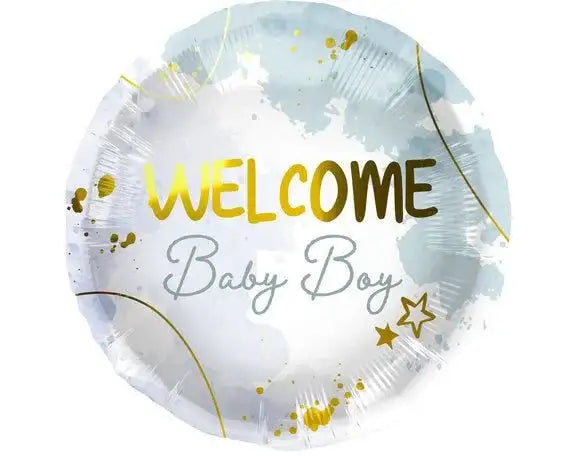 Folie Ballon Welcome Baby Boy - 45 cm - Ballonnenshop.nl