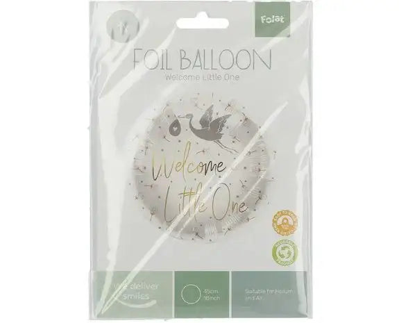 Folie Ballon Welcome Little One - 45 cm - Ballonnenshop.nl
