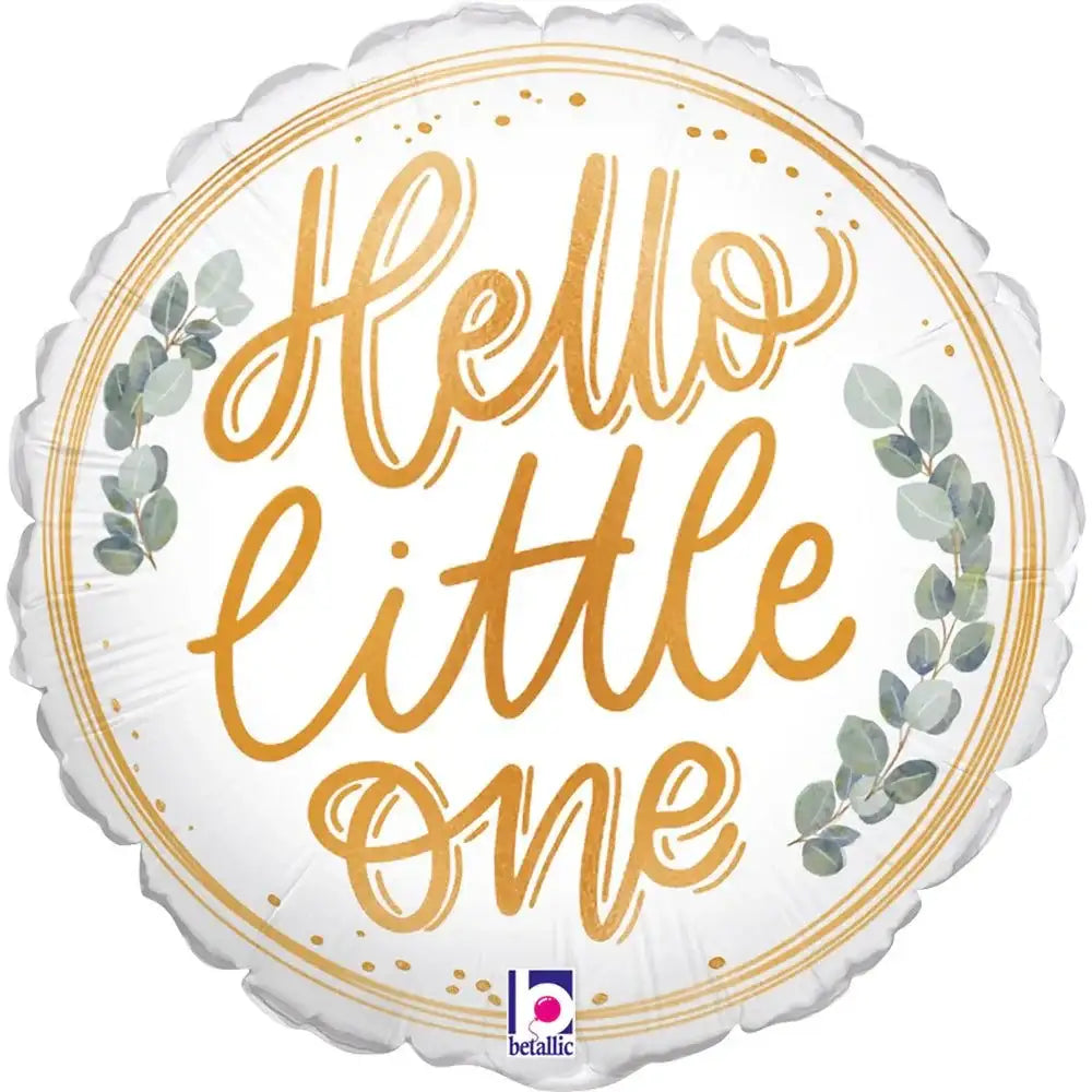 Folie Ballon Welcome Little One - Eucalyptus - 23 cm - Ballonnenshop.nl