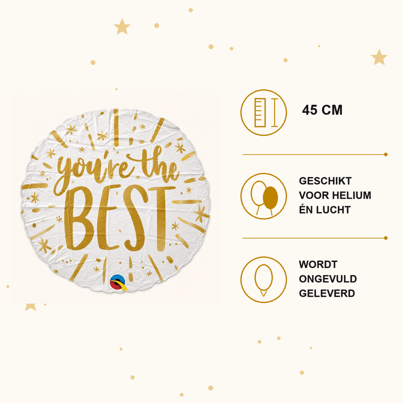 Folie Ballon You Are The Best - 45 cm - Ballonnenshop.nl