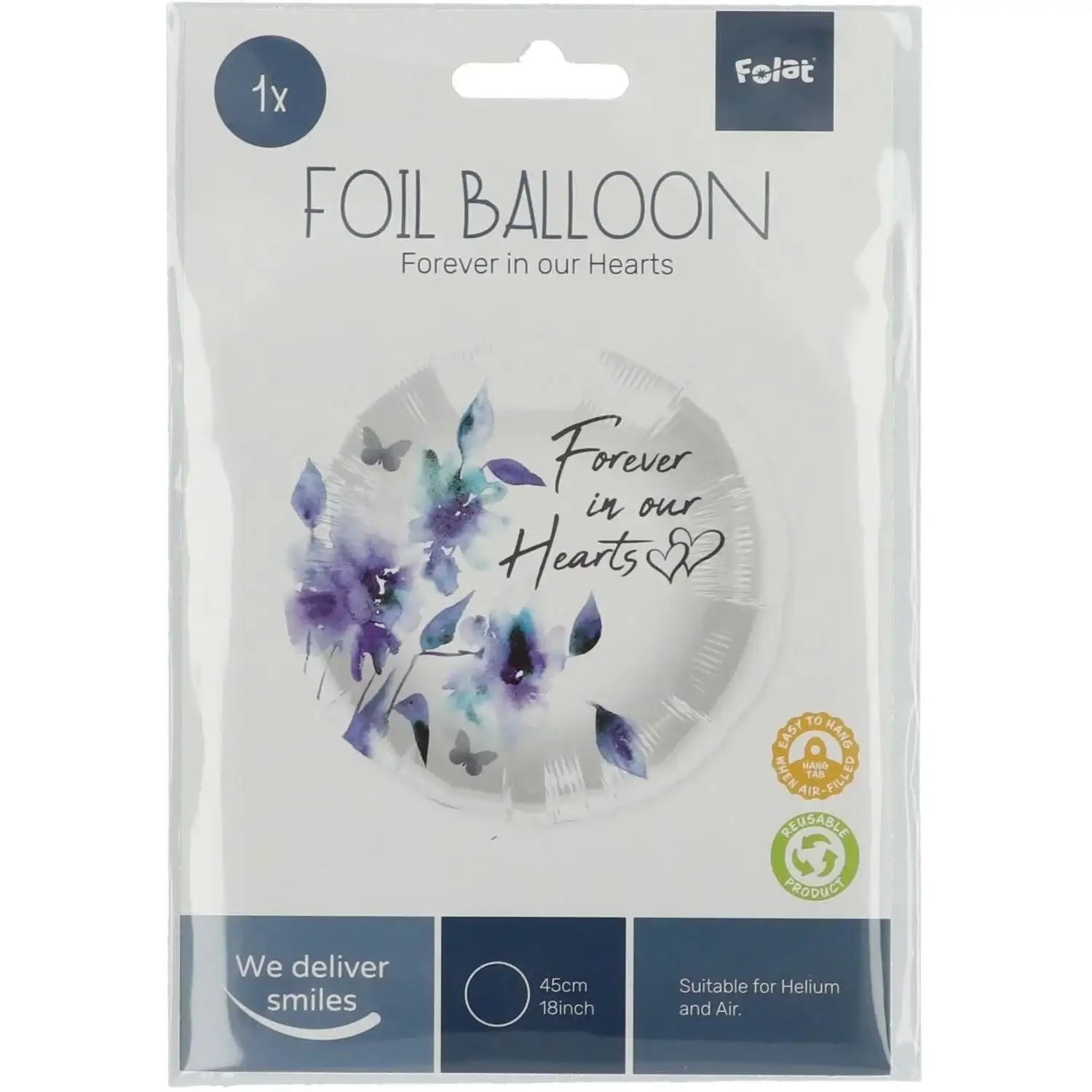 Forever In Our Hearts Folie Ballon - 45 cm - Ballonnenshop.nl