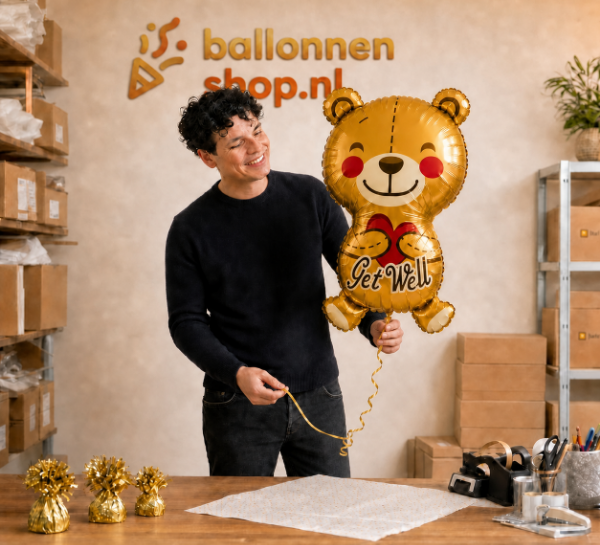 Beer Get Well Helium XL Ballon 71 cm - met zorg ingepakt