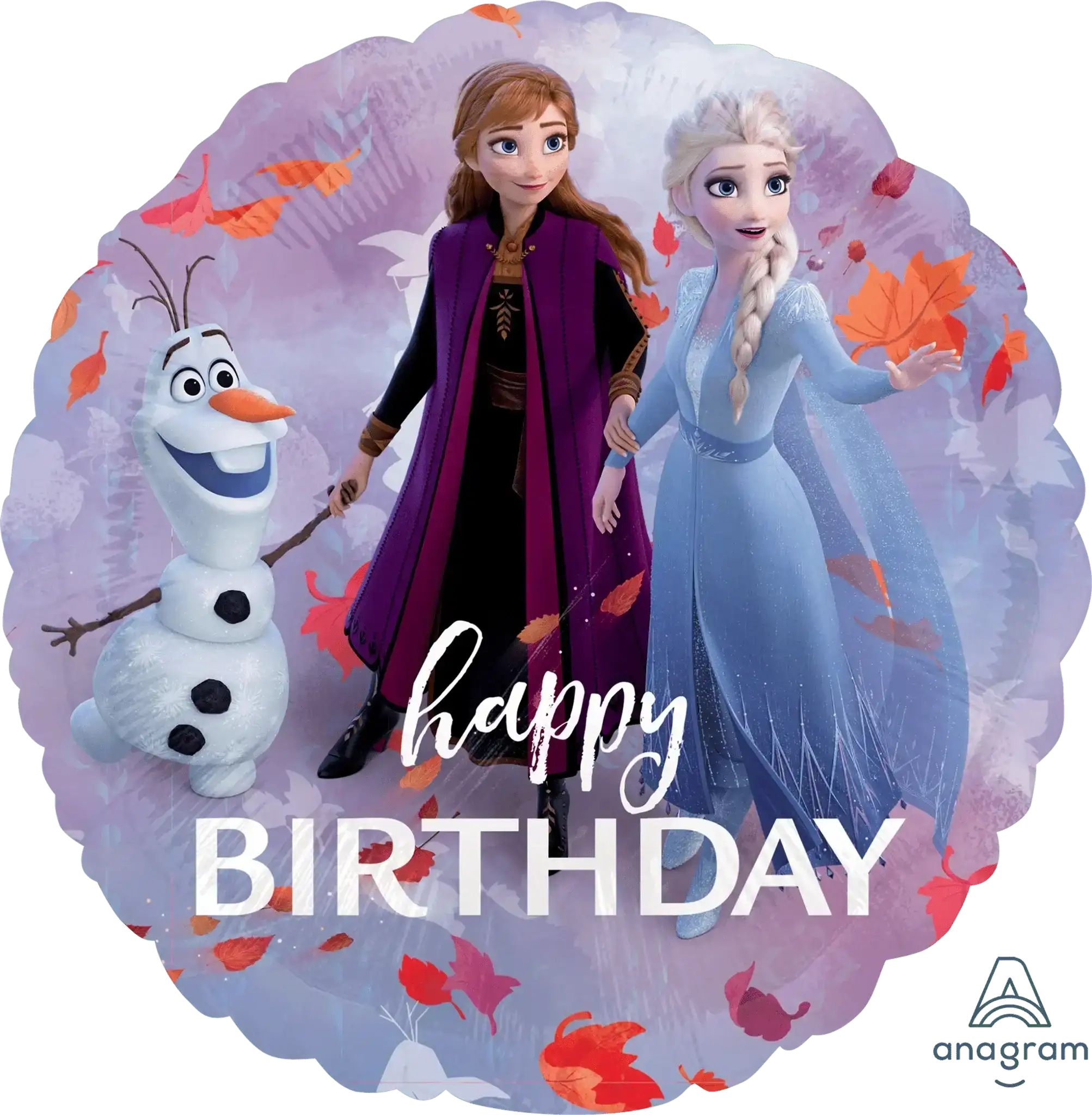 Frozen Happy Birthday Folie Ballon - 46 cm - Ballonnenshop.nl