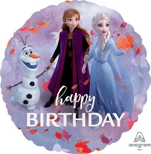 Frozen Happy Birthday Helium Ballon - Gevuld Met Helium - 46 cm - Ballonnenshop.nl