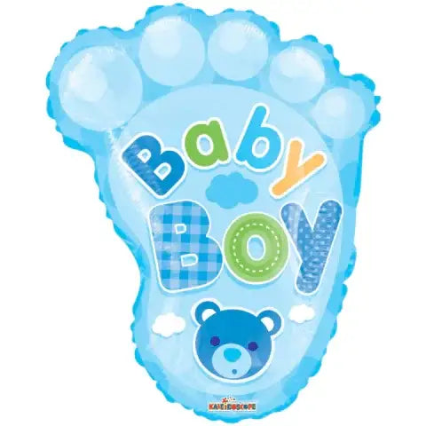 Geboorte Baby Boy Voet Helium Ballon - Gevuld Met Helium - 51 cm - Ballonnenshop.nl