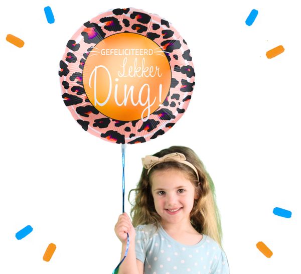 Gefeliciteerd Lekker Ding Helium Ballon - Gevuld Met Helium - 43 cm - Ballonnenshop.nl