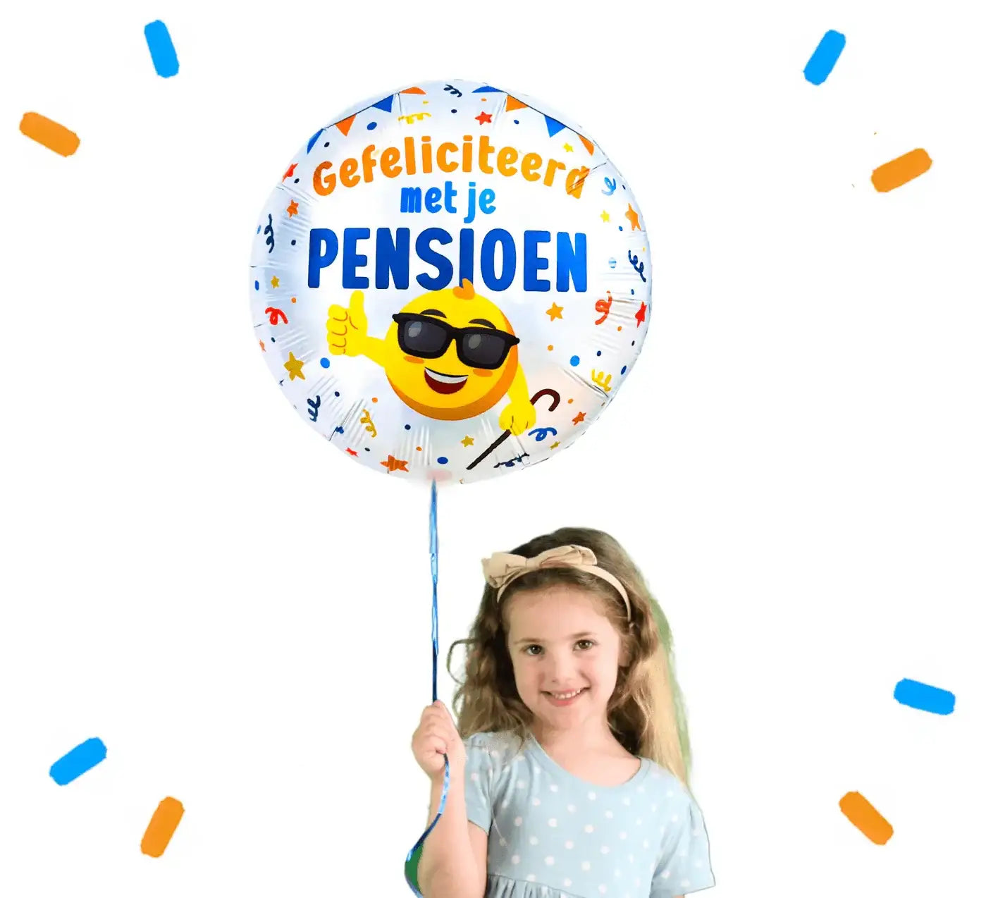 Gefeliciteerd Met Je Pensioen Helium Ballon - Gevuld Met Helium - 46 cm - Ballonnenshop.nl