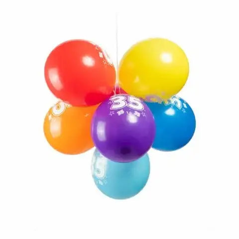 Gekleurde Ballonnen 35 jaar - 8 stuks - 30 cm - Ballonnenshop.nl