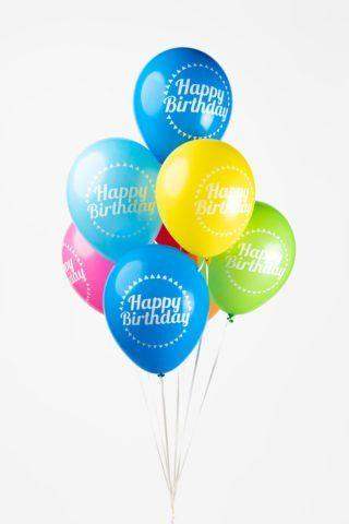 Gekleurde Ballonnen Happy Birthday - 8 stuks - 30 cm - Ballonnenshop.nl
