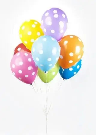 Gekleurde Ballonnen stippen - 8 stuks - 30 cm - Ballonnenshop.nl