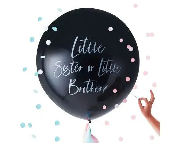 Gender Reveal Ballon - Little Brother or Sister - 91 cm - Ballonnenshop.nl