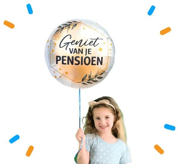 Geniet Van Je Pensioen Helium Ballon - Gevuld Met Helium - 46 cm - Ballonnenshop.nl