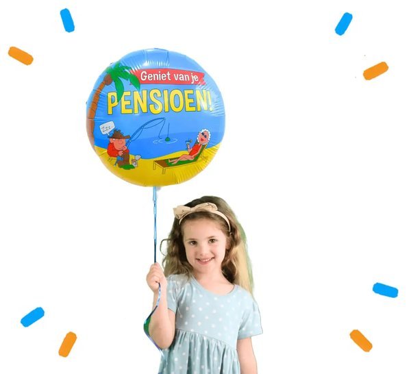 Geniet Van Je Pensioen Helium Ballon - Gevuld Met Helium - 46 cm - Ballonnenshop.nl