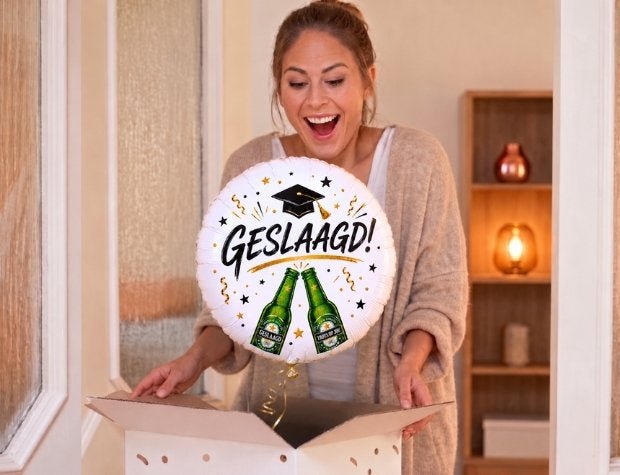 Geslaagd Proost Ballon - Gevuld Met Helium - 46 cm - Ballonnenshop.nl