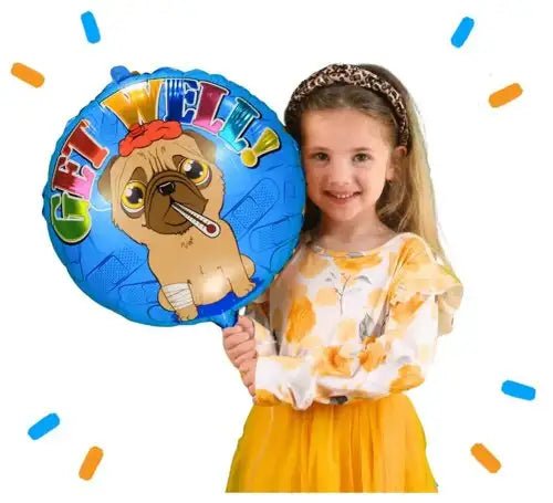 Get Well Hond Helium Ballon - Gevuld Met Helium - 45 cm - Ballonnenshop.nl