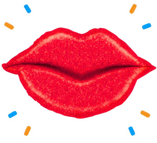 Glitter Lippen Helium Ballon - Gevuld Met Helium - 99 cm - Ballonnenshop.nl