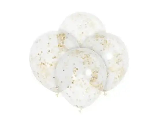 Gouden Confetti Ballonnen - 6 stuks - 30,5 cm - Ballonnenshop.nl