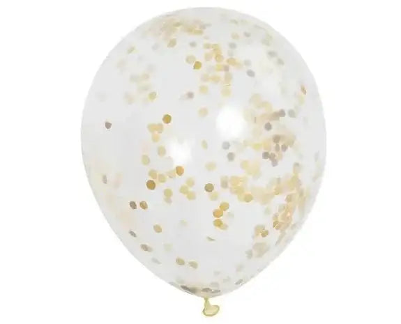 Gouden Confetti Ballonnen - 6 stuks - 30,5 cm - Ballonnenshop.nl