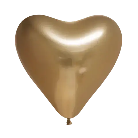 Gouden Hartjes Ballonnen - 6 stuks - 30 cm - Ballonnenshop.nl