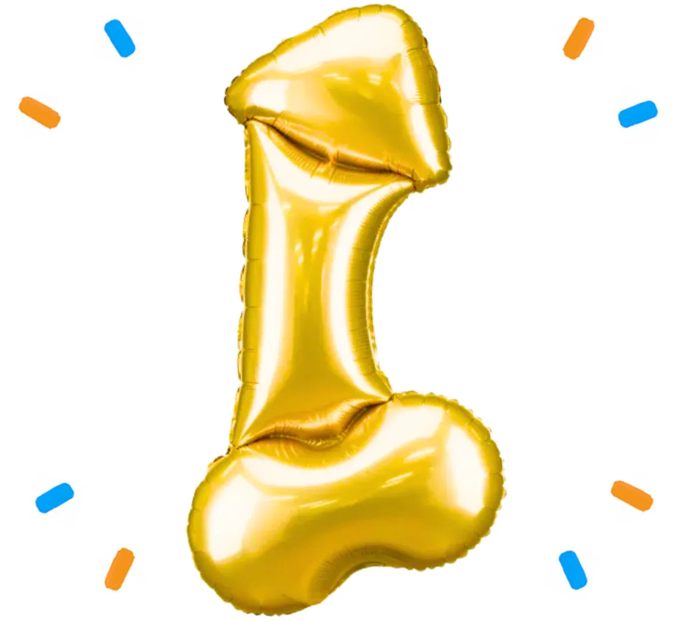 Gouden Piemel Helium Ballon - Gevuld Met Helium - 88 cm
