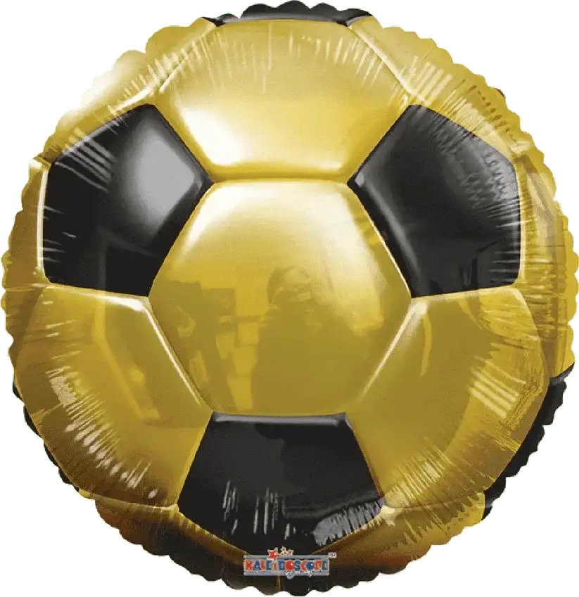Gouden Voetbal Folie Ballon - 45 cm - Ballonnenshop.nl